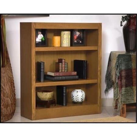Concepts In Wood Concepts In Wood MI3036-D Single Wide Bookcase; Dry Oak Finish 3 Shelves MI3036-D
